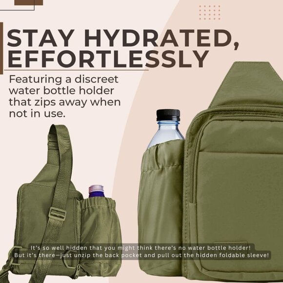 Everyday Small Crossbody Bag Water-Resistant Sling for Travel and Outdoor - Picture 4 of 7